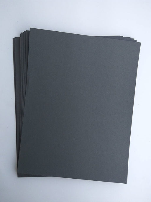 Linen Charcoal Gray Cardstock - 8.5 x 11 inch - 80Lb Cover - 25 Sheets -  Clear Path Paper
